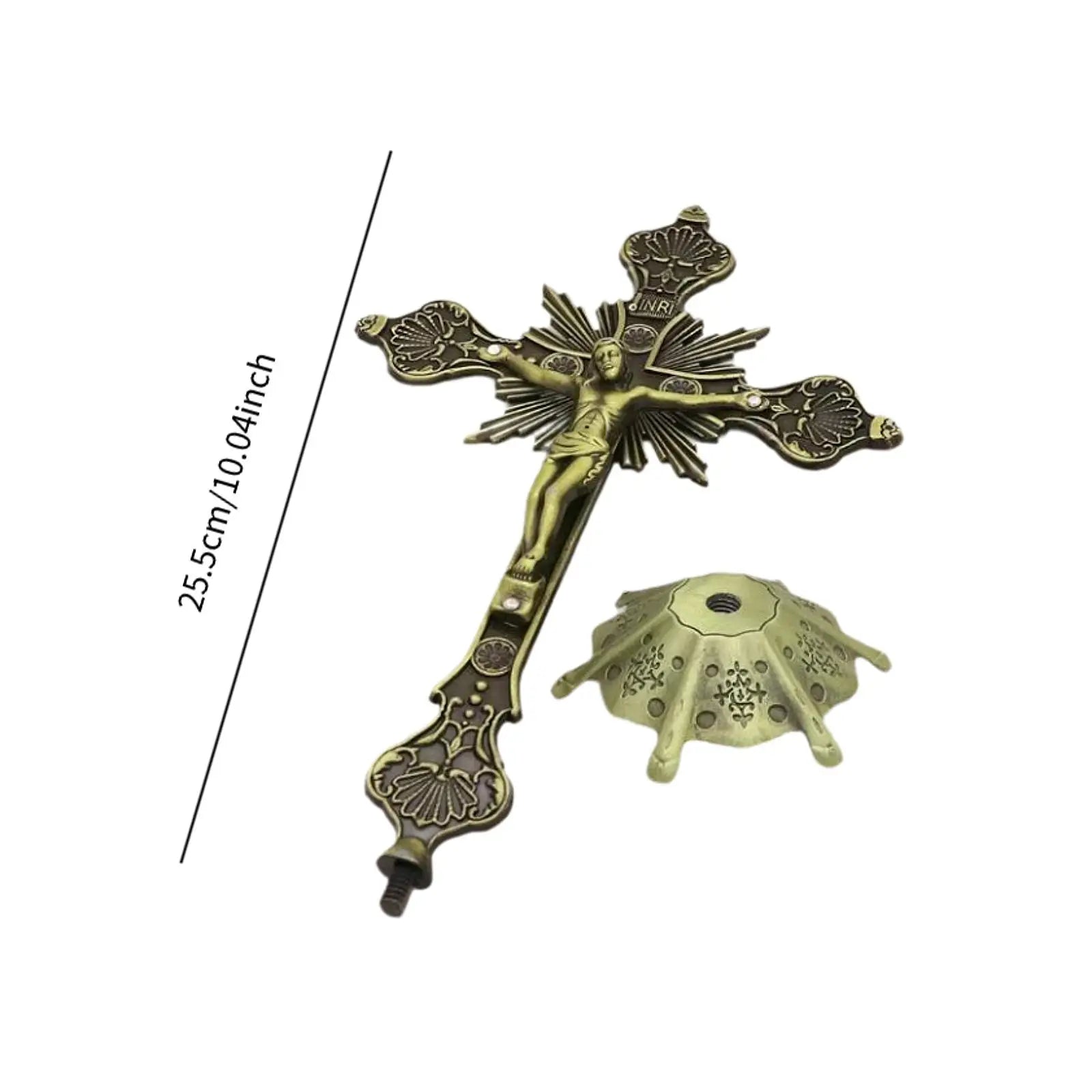 Escultura de crucifijo de Jesús, estatua de cruz de Jesús, estatuilla católica, crucifijo de pie para el hogar, altar, sala de estar, mesa y dormitorio