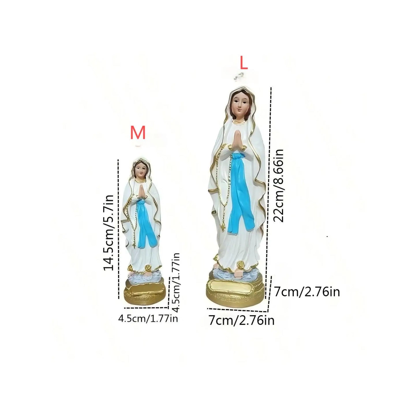 Estatua de resina de la Virgen María, religión, Jesús, estatua religiosa, recuerdo, decoración Interior, regalo