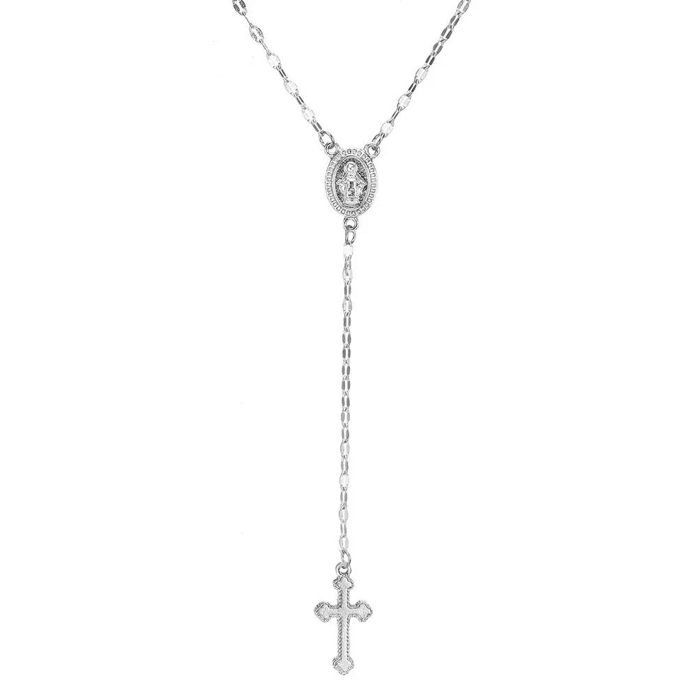 Collar Rosario Bohemio con Cruz Cristiana