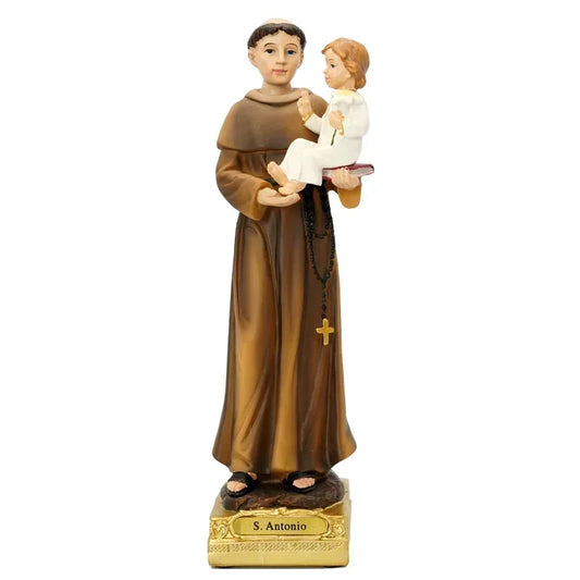 Estatua de San Antonio de 20/30Cm, icono católico, adornos de oración de la familia de San, decoración del hogar de Jesucristo, artesanías de resina, 1 ud.