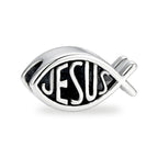Ichtus con Nombre de Jesus - Dije de Plata 925 — vista completa del producto