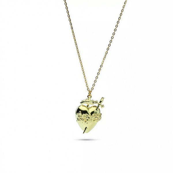 Collar del Inmaculado Corazón de María en dorado — vista de producto