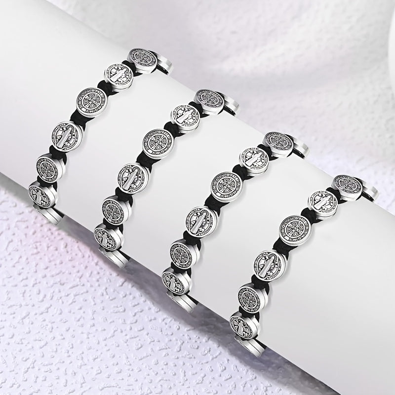 Pulseras de Cordon San Benito - Pack de 2 — pulsera devocional en uso