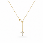 Collar Cruz e Infinito - vista frontal packshot fondo blanco