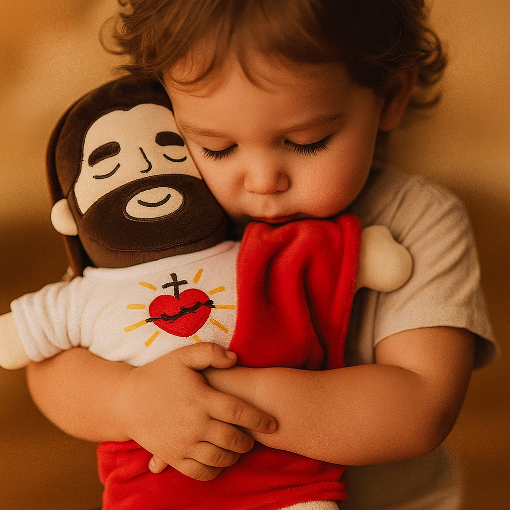 Abrazo Bendito™ - Peluche Calmante con Respiracion Suave — accesorio de fe y devocion