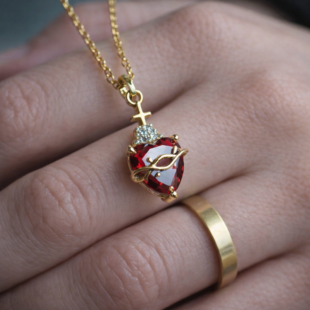 Detalle del collar devocional — Collar del Sagrado Corazon de Jesus