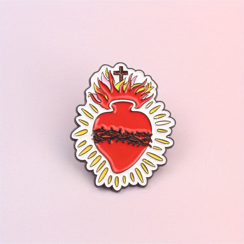 Detalle del broche — Broche Sagrado Corazon de Jesus - Pin Esmaltado