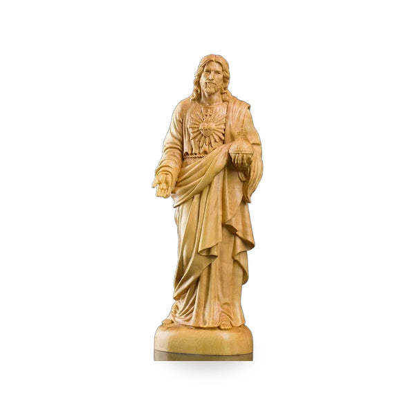 Escultura del Sagrado Corazon de Jesus en Madera - Arte Devoci... — vista completa del producto