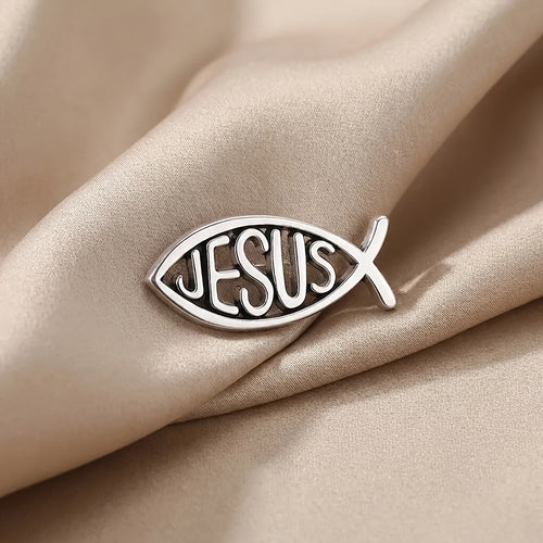 Detalle del broche — Broche Ichtus Jesus - Pin Metalico