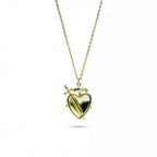 Colgante dorado del Inmaculado Corazón de María — vista frontal