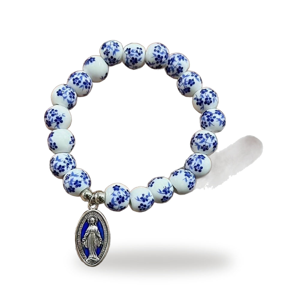 Pulsera Rosario de Porcelana - Nuestra Senora — vista completa del producto