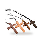 Collar de Cruz de Madera Natural: Simbolo de Fe y Proteccion — vista completa del producto