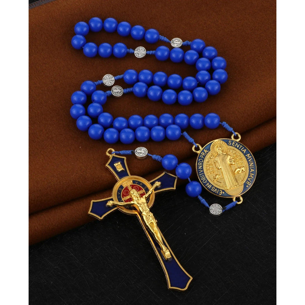 Rosario San Benito Multicolor - Cruz y Medalla Tradicional — confirmacion