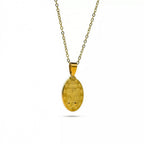 Reverso de la Medalla Milagrosa de la Virgen en dorado
