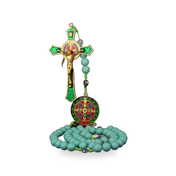 Rosario San Benito Multicolor - Cruz y Medalla Tradicional — vista completa del producto