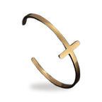 Brazalete de Cruz de Acero Inoxidable: Simbolo de Fe y Proteccion — vista completa del producto