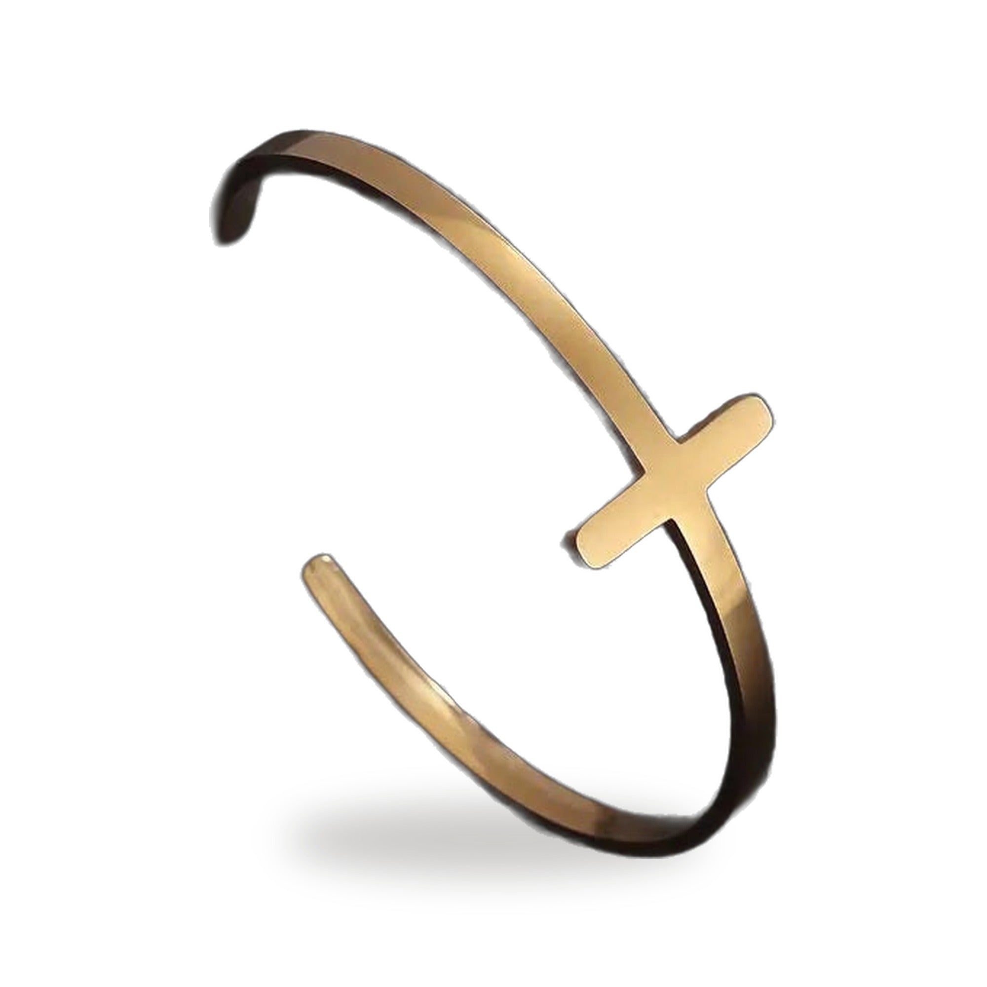 Brazalete de Cruz de Acero Inoxidable: Simbolo de Fe y Proteccion — vista completa del producto