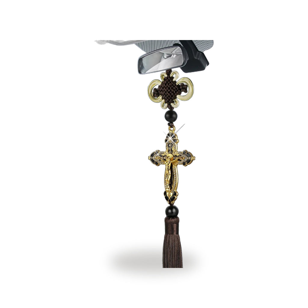 Colgante de Cruz de Jesus para Espejo Retrovisor del Auto - Fe... — vista completa del producto