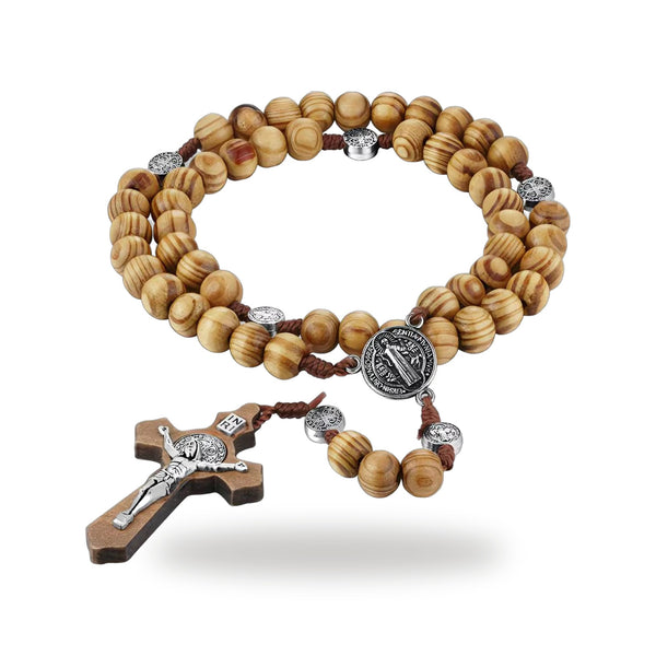 Rosario de Madera y Cruz Negra — vista completa del producto