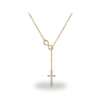 Collar Cruz e Infinito - Fe Eterna en Dorado o Plateado — vista completa del producto