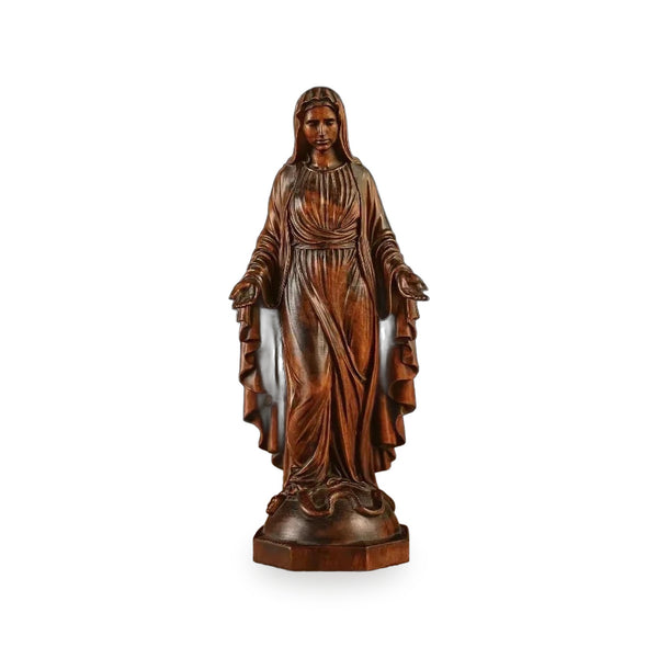 Escultura de la Virgen Maria en Madera - Simbolo de Gracia y D... — vista completa del producto