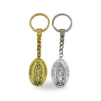 Llavero Virgen de Guadalupe - Medalla en Plata y Dorado — vista completa del producto