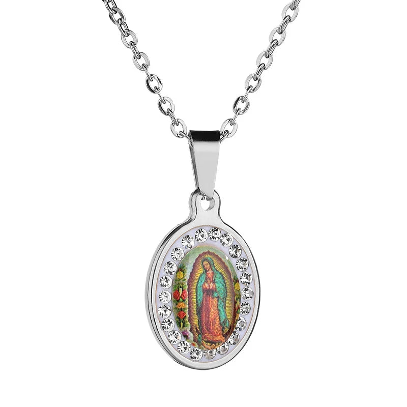Collar de la Virgen de Guadalupe · Acero Inoxidable