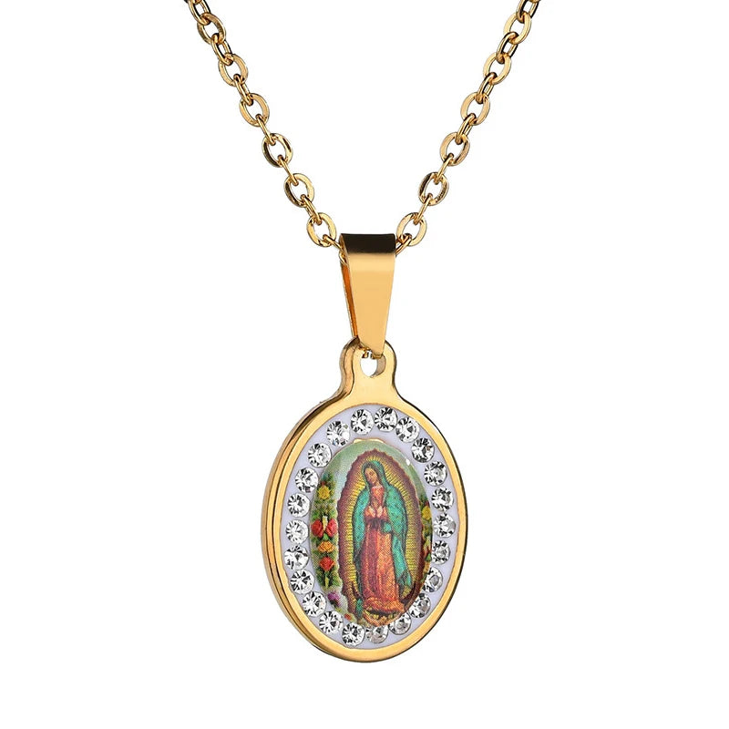 Collar de la Virgen de Guadalupe · Acero Inoxidable