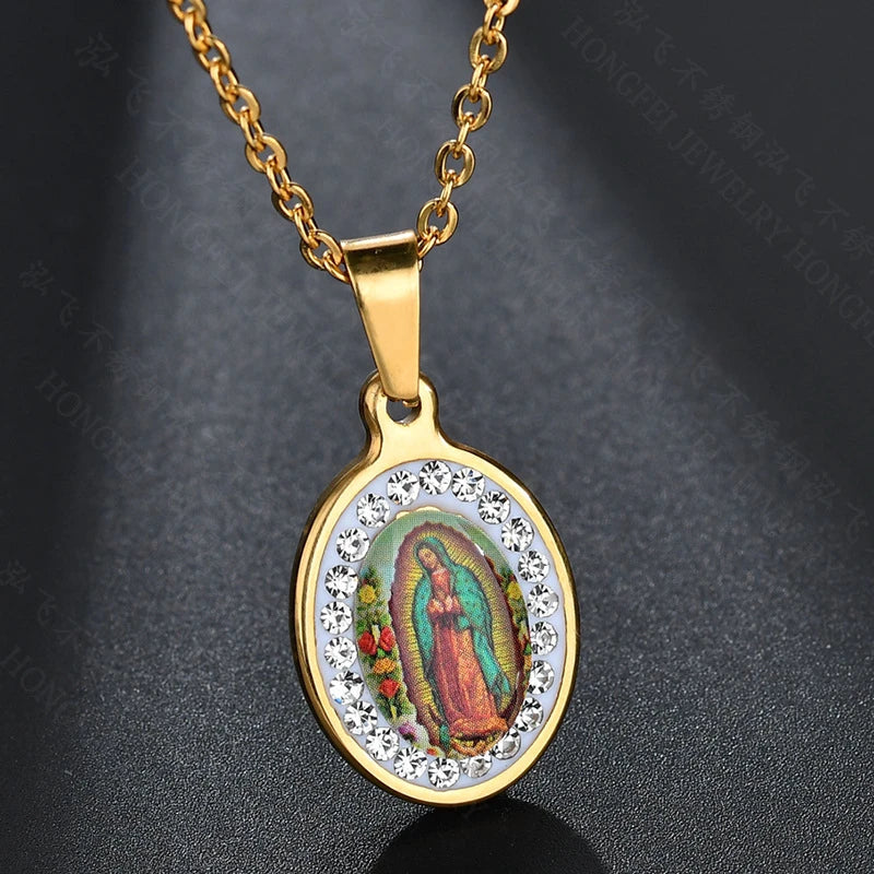 Collar de la Virgen de Guadalupe · Acero Inoxidable