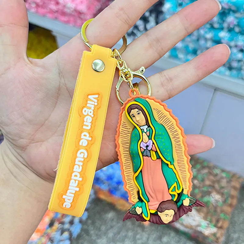 Jesús Virgen de Guadalupe llavero de Anime mochila extranjera colgante amigos regalo de vacaciones cristiano católico