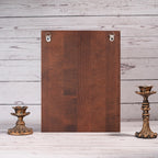 Icono del Sagrado Corazon de Jesus en Madera en mano — icono sacro de madera devocional