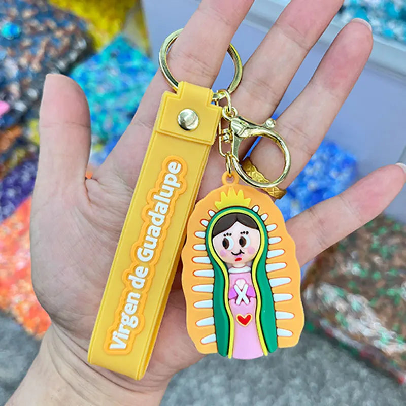Jesús Virgen de Guadalupe llavero de Anime mochila extranjera colgante amigos regalo de vacaciones cristiano católico