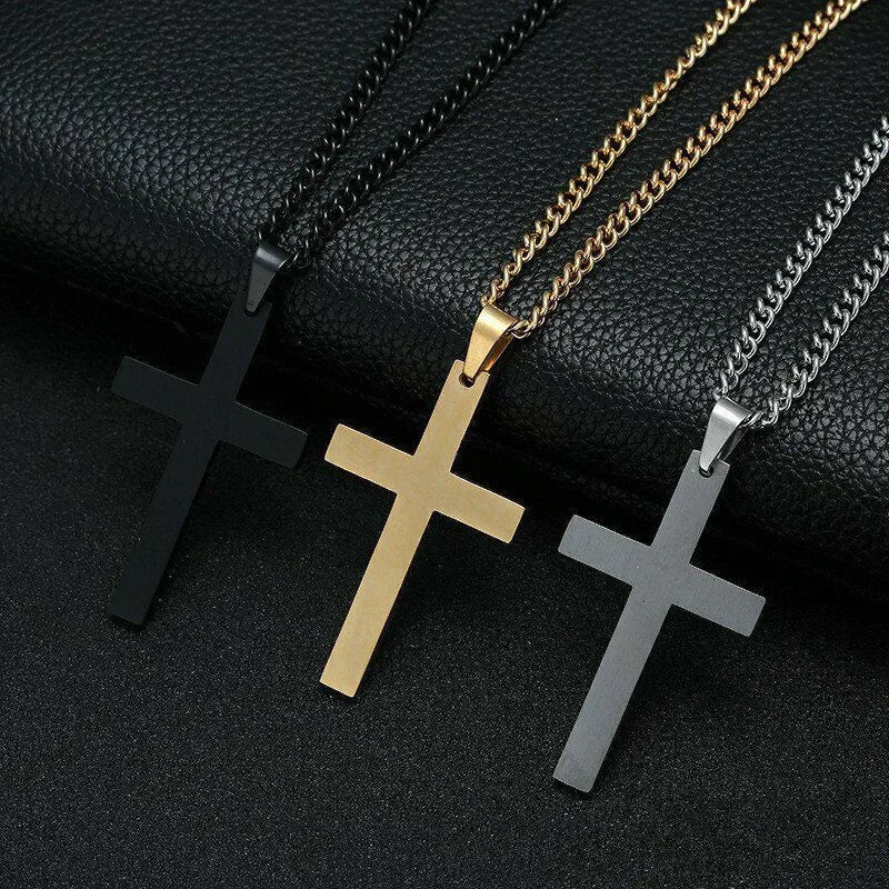 Nuevo collar con colgante de cruz cristiana para hombre, colgante religioso de Metal a la moda, accesorios de joyería para fiesta para mujer