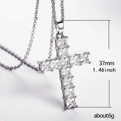 Nuevos collares de moda, colgantes para mujer, colgante de cruz de Jesús de cristal multicolor dorado para mujer, collar para fiesta, joyería para tiempo libre
