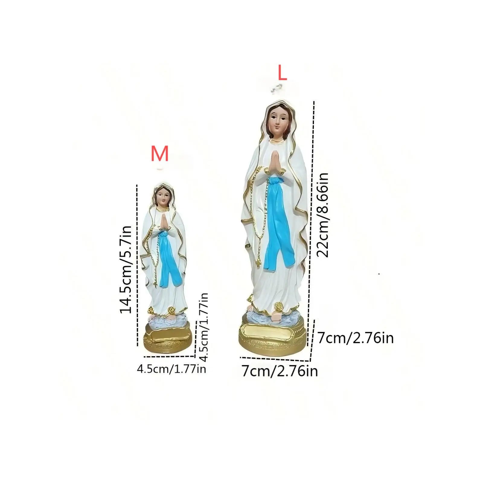 Escultura de la Virgen Maria en Resina: Luz y Fe — regalo espiritual para primera comunion