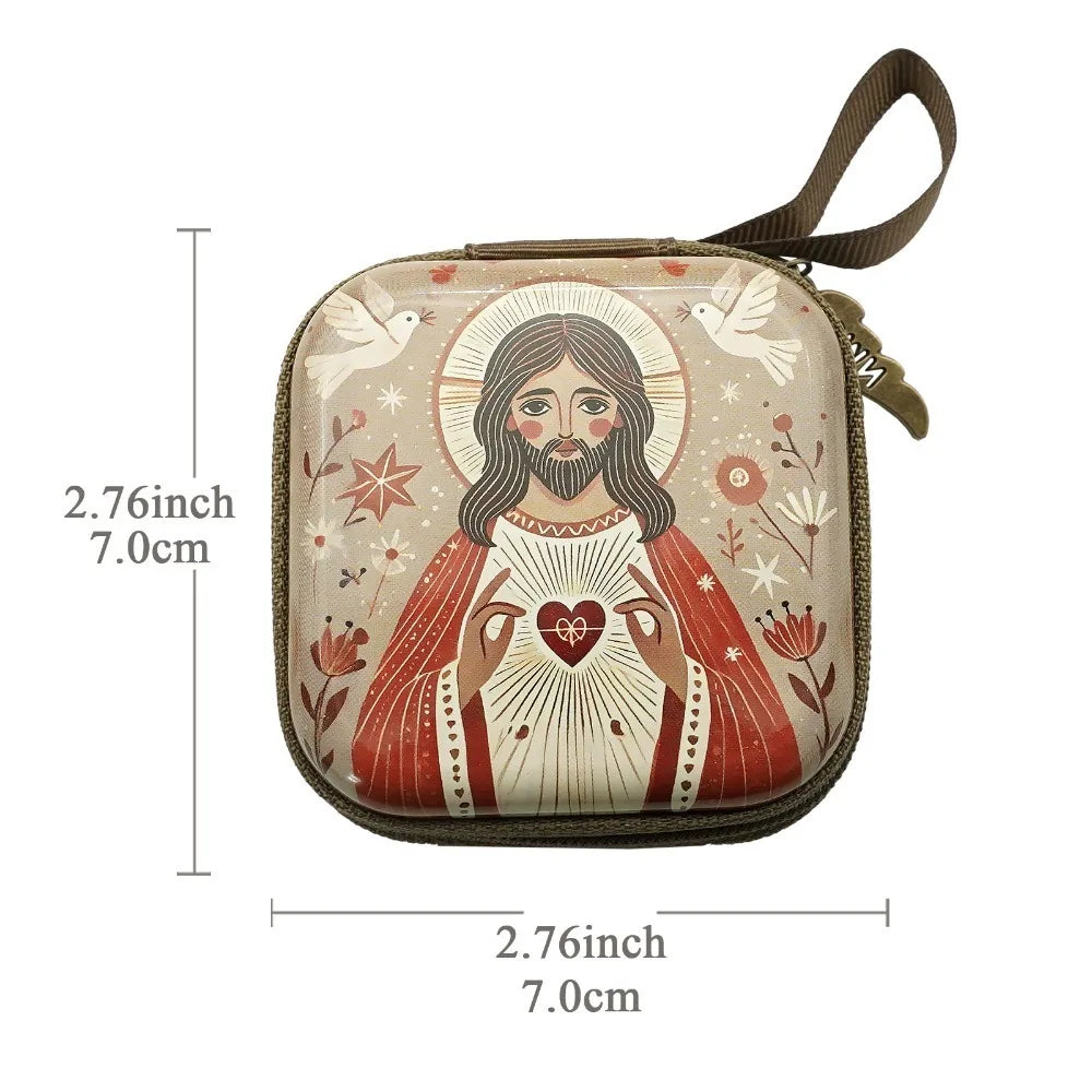 Bolsa de Almacenamiento para Rosario de la Virgen Maria — simbolo de devocion y elegancia