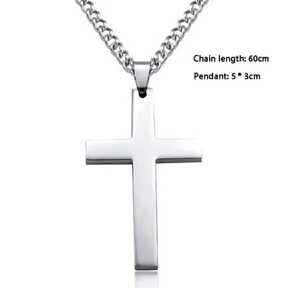 Nuevo collar con colgante de cruz cristiana para hombre, colgante religioso de Metal a la moda, accesorios de joyería para fiesta para mujer