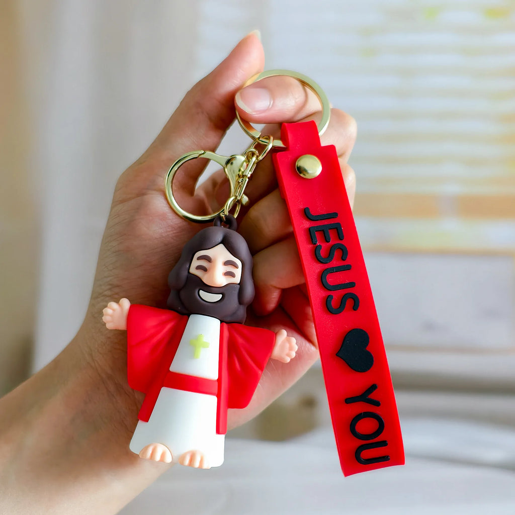 Llavero Bendicion de Jesus 3D — calidad artesanal y devocion autentica