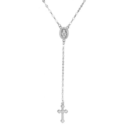 Collar Rosario Bohemio con Cruz Cristiana
