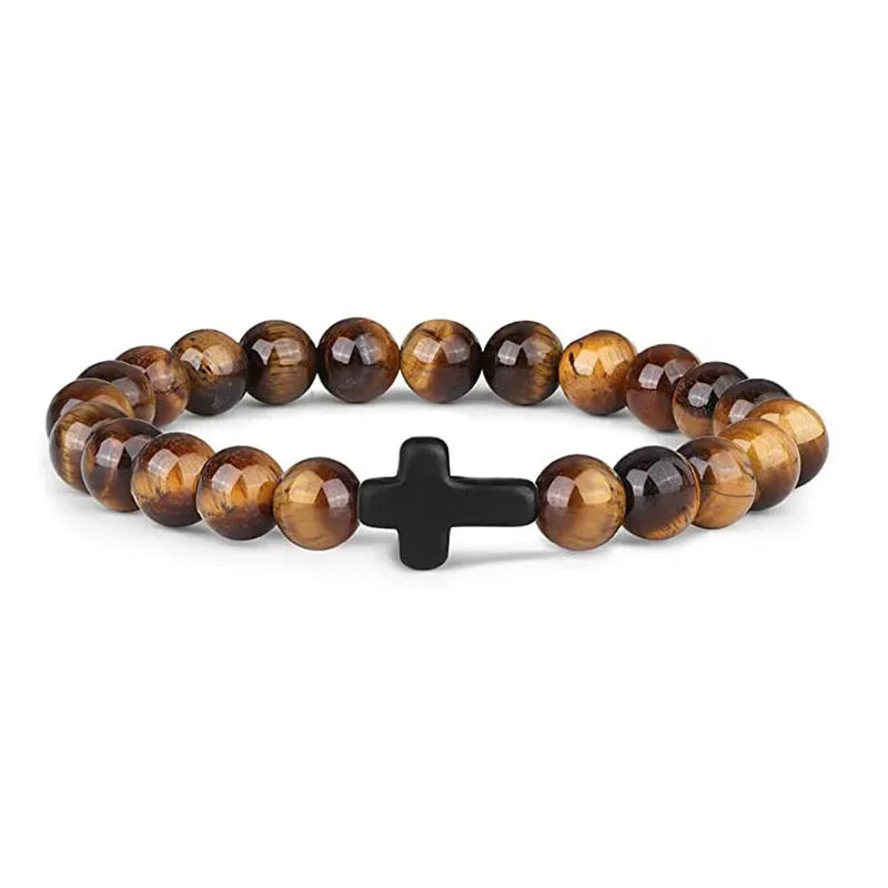 Pulsera de Oracion de Hematita y Onyx — pieza artesanal devocional