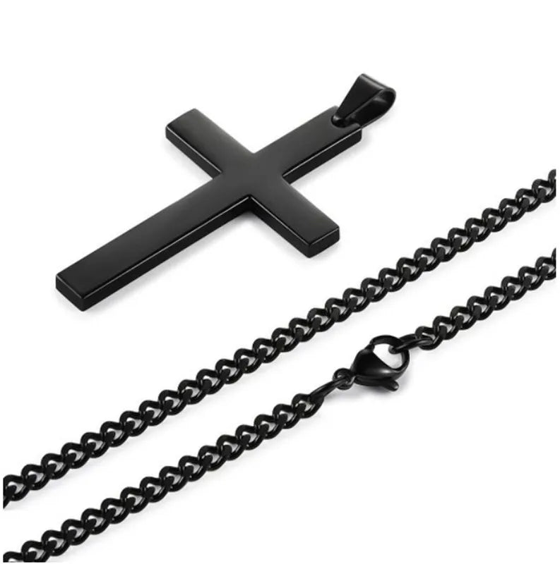 Nuevo collar con colgante de cruz cristiana para hombre, colgante religioso de Metal a la moda, accesorios de joyería para fiesta para mujer