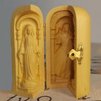 Altar de Oracion en Madera - Sagrada Familia en Relieve — vista completa del producto