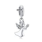 Angel de la Guarda - Dije de Plata 925 — detalle de plata de ley 925 de cerca