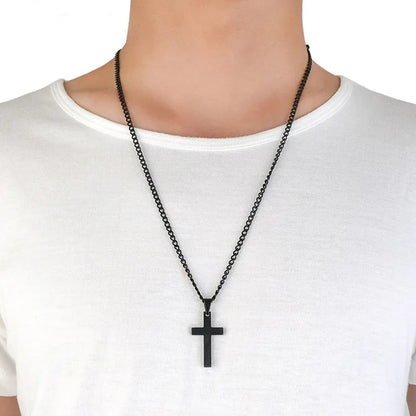Nuevo collar con colgante de cruz cristiana para hombre, colgante religioso de Metal a la moda, accesorios de joyería para fiesta para mujer