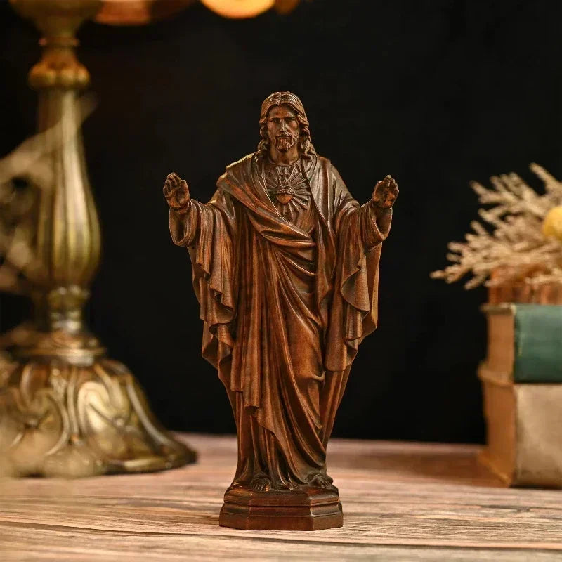 Imagen del Sagrado Corazon de Jesus en Madera — vista completa del producto