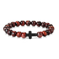 Pulsera de Oracion de Hematita y Onyx — hematita, hipoalergenico y duradero