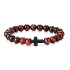 Pulsera de Oracion de Hematita y Onyx — hematita, hipoalergenico y duradero