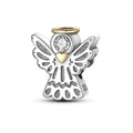 Angel con Aureola Dorada - Dije de Plata 925 — vista completa del producto