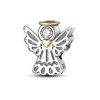 Angel con Aureola Dorada - Dije de Plata 925 — vista completa del producto