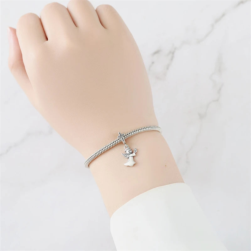 Angel de la Guarda - Dije de Plata 925 en mano — dije de plata de ley 925 devocional